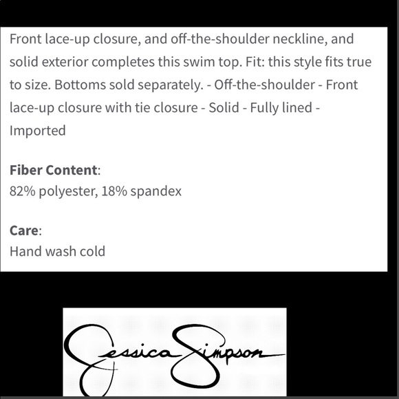 JESSICA SIMPSON• White Front Lace-Up Swim Suit - Picture 7 of 9